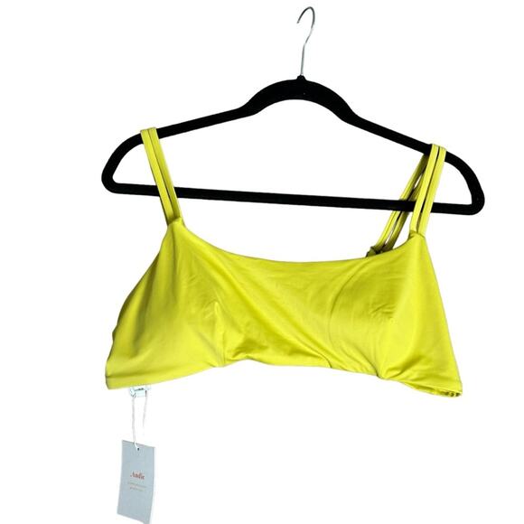 Andie Other - NWT Andie Swim‎ The Rockaway Top Yellow Bikini Size XL